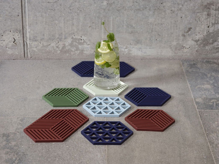 F&H-36551 - Zone Denmark Untersetzer Hexagon, Grass, 16 x 14 x 0,9 cm