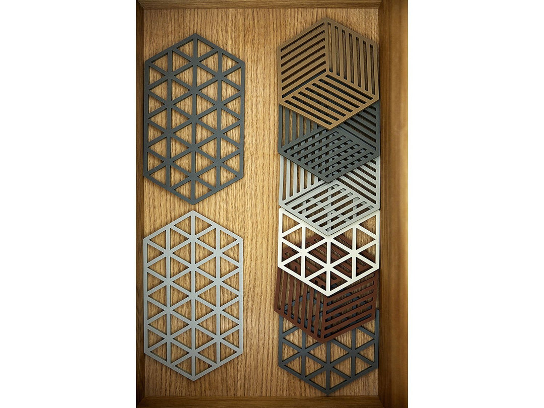 F&H-24349 - Zone Denmark, Untersetzer Hexagon, Olive green, 16 x 14 x 0,9 cm