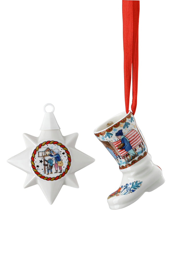Hutschenreuther Xmas Sammelthemen 21 'Set Ministern/Ministiefel - Weihnachtsgaben limt. 2999 pcs.'