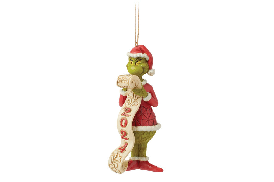 2024 Grinch Hängendes Ornament - 13cm, Jim Shore 2024-6015224