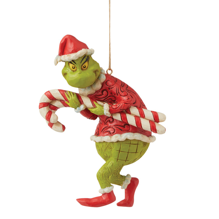 Jim Shore - Christmas Accessories 'Grinch Stealing Candy Canes (Ornament)' 2021