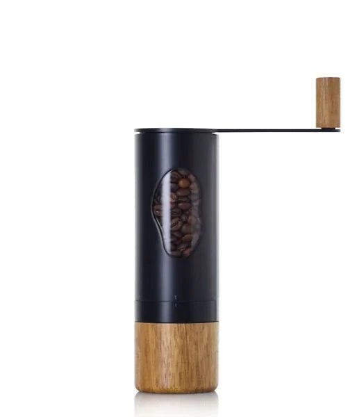 AdHoc - MC03 - Adhoc 'Kaffeemühle "Mrs.Bean" Edelstahl schwarz/Akazienholz mit Kurbel'