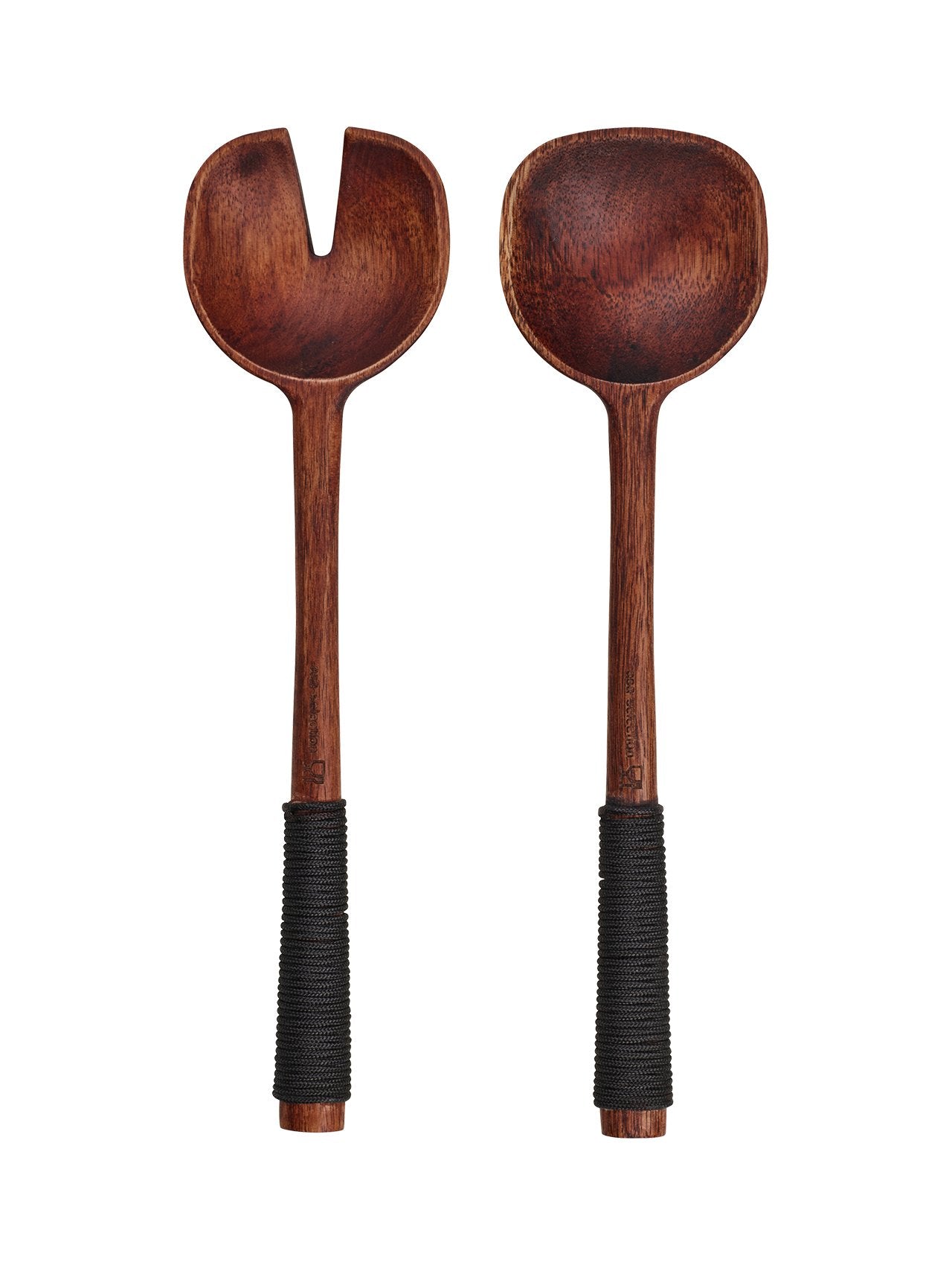 ASA - 93921970 - ASA 'Salatbesteck mit schwarzem Nylongriff, Akazienholz'