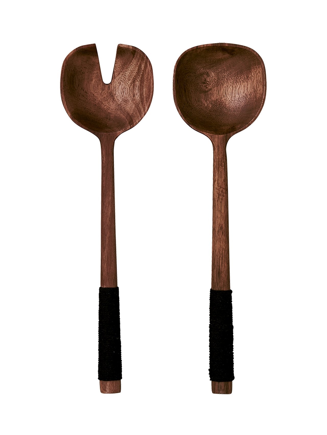 ASA - 93922970 - ASA 'Salatbesteck mit schwarzem Nylongriff, Akazienholz'