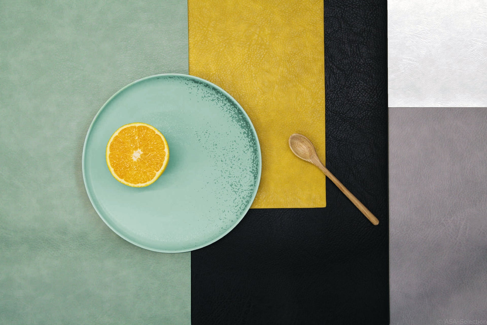 ASA - 78313076 - ASA 'Tischset silver cloud, vegan Leder'