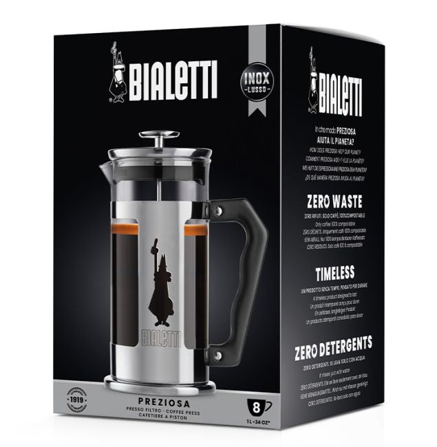Bialetti 'French Press Preziosa 1,0 Liter, Kaffee und Teebereiter'-BIA-3130