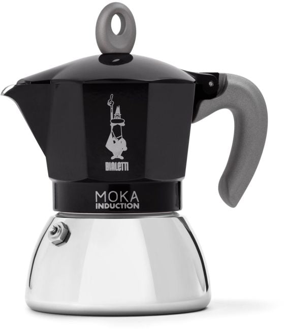 BIA - 6932 - Bialetti 'Moka Induction, Espressokocher Schwarz, 2 Tassen'