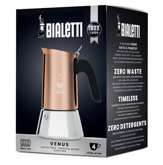 BIA - 7284 - Bialetti 'Venus Espressokocher Kupfer, 4 Tassen'