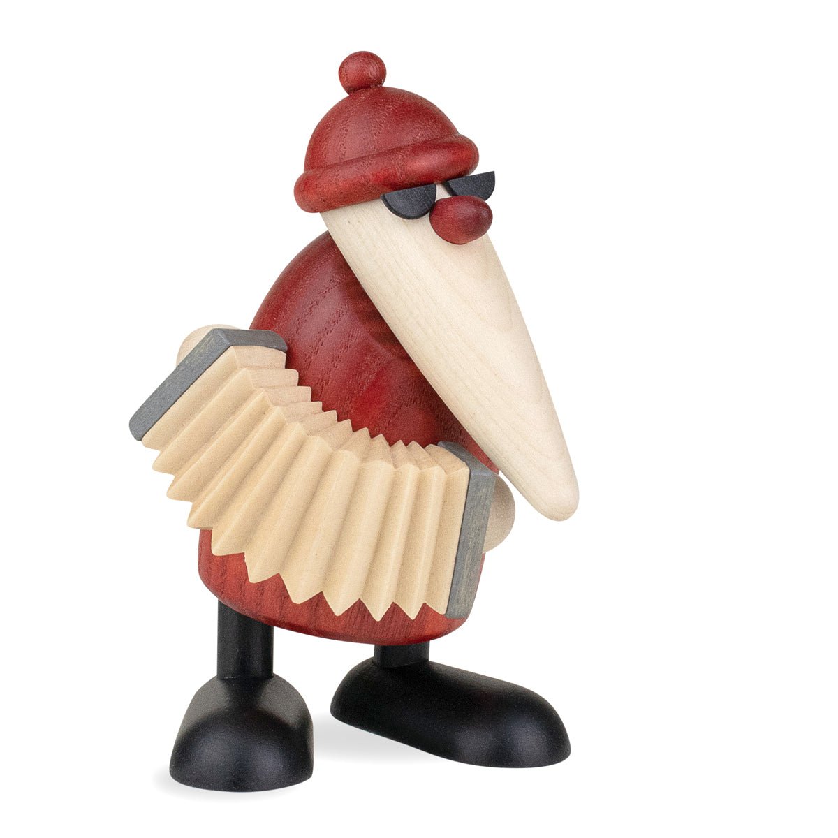 KOE - 6552 - Bjoern Koehler - Kapelle Weihnachtsmann mit Akkordeon rot