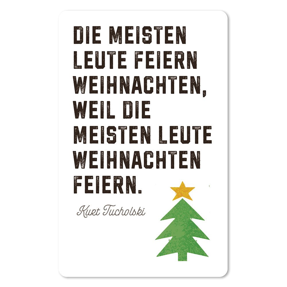 CHI - LC657 - chic.mic 'Lunacard Postkarte' "Die meisten Leute feiern Weihnachten"