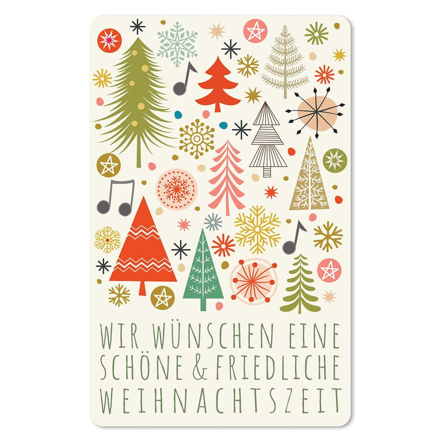 chic.mic 'Lunacard Postkarte' "Schöne & friedliche Weihnachtszeit"-CHI-LC640