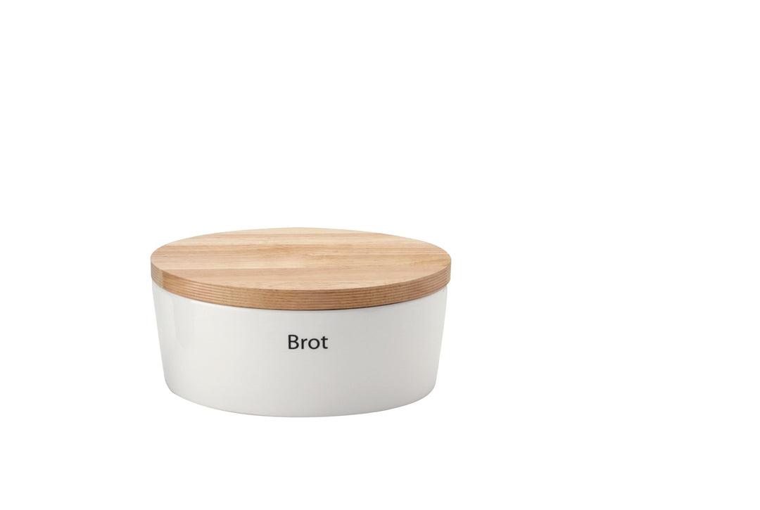 3930000 - Continenta Aufbewahrung 'Brottopf oval mit Holzdeckel - Keramik'