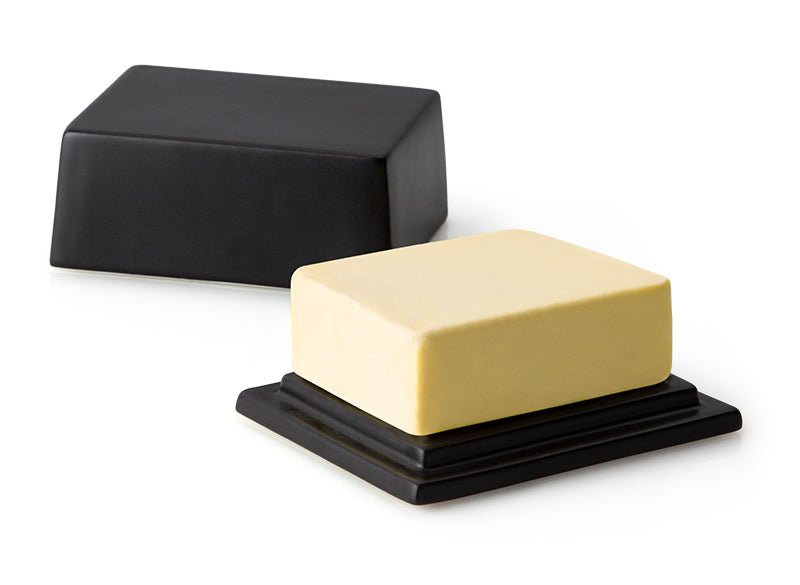 Continenta - Butterdose für 250 g Butter - Keramik, schwarz-3726000