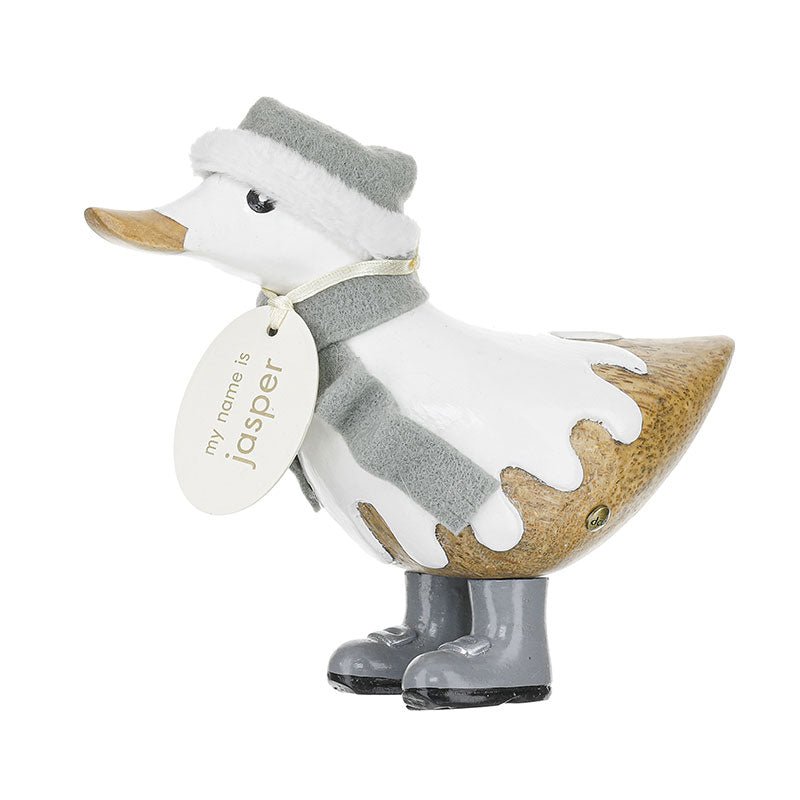 dcuk - X22D9ALP - R - weissesKleid - dcuk - Alpine Christmas weißes Kleid - rechts blickend - Achtung Bild ist gerade blickend - h 11 cm'