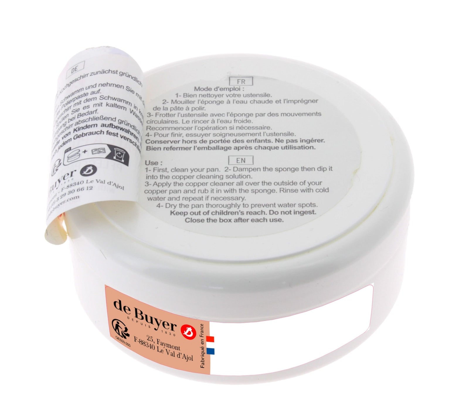 DEB - 4200.01N - de Buyer 'Pflegepaste für Kupfer 150ml'