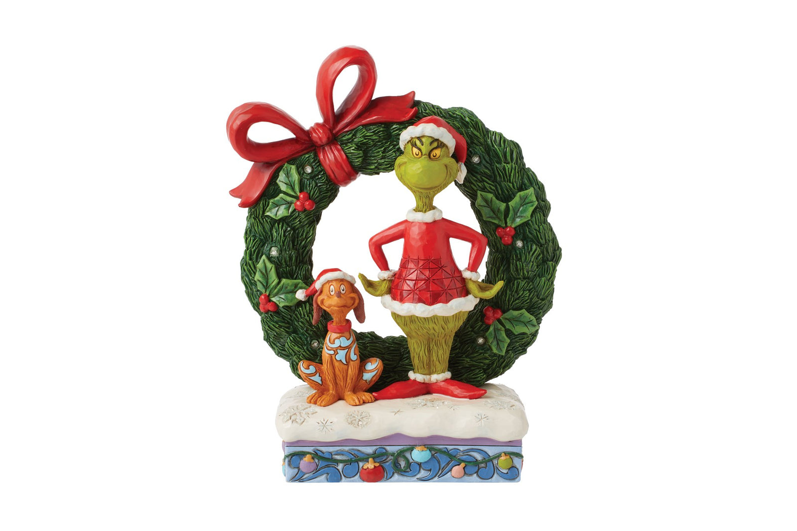 6015210 - Der Grinch & Max Leuchtender Kranz - 21cm, Jim Shore 2024