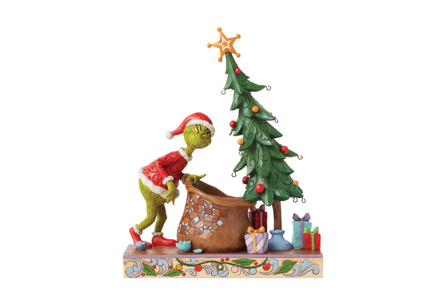 Der Grinch mit dem dekorierbarer Countdown-Baum - 17cm, Jim Shore 2024-6015223