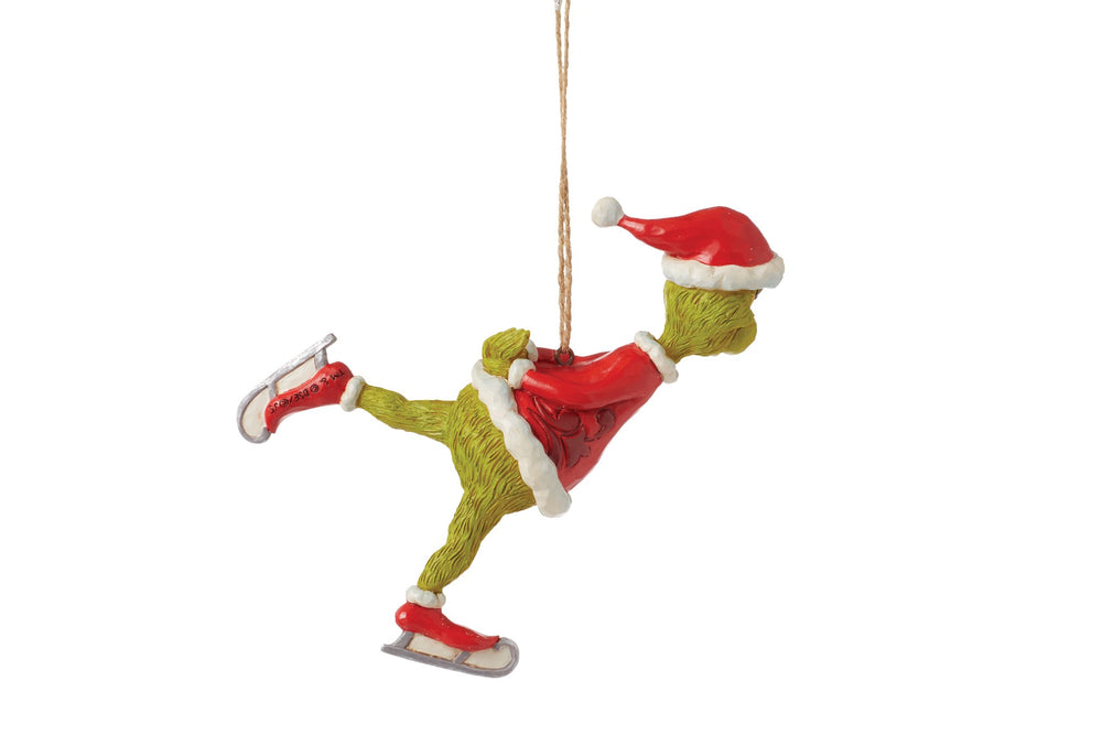 Der Grinch Schlittschuhlaufen hängende Ornament - 12cm, Jim Shore 2024-6015225