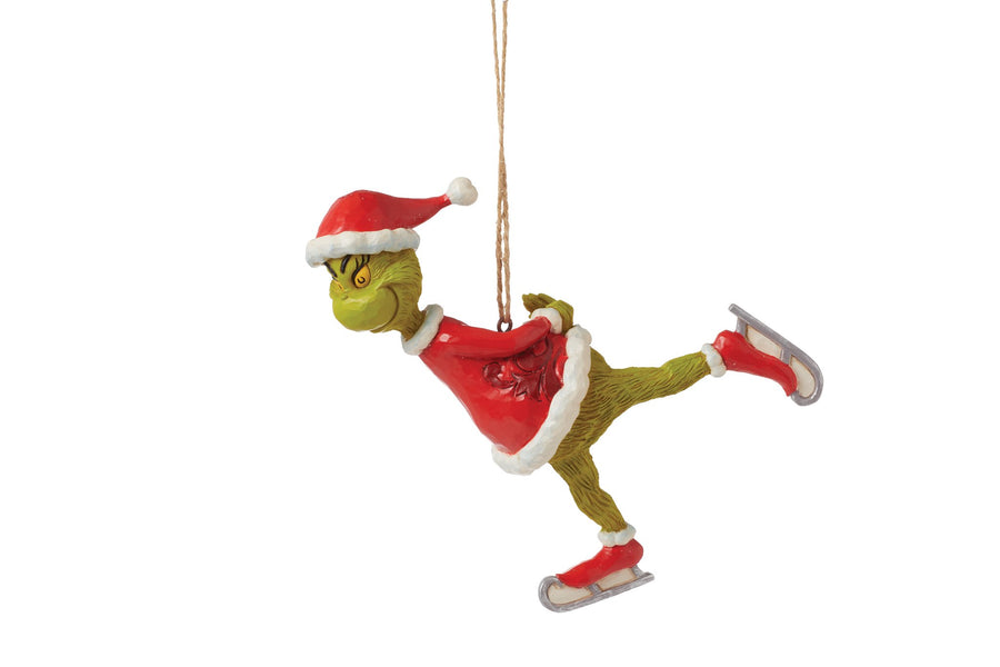 Der Grinch Schlittschuhlaufen hängende Ornament - 12cm, Jim Shore 2024-6015225