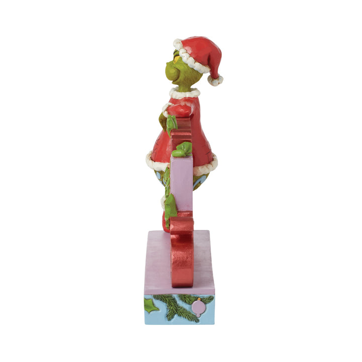 Froher Grinch mit Christmas Schild - 18cm, Jim Shore 2024-6015221