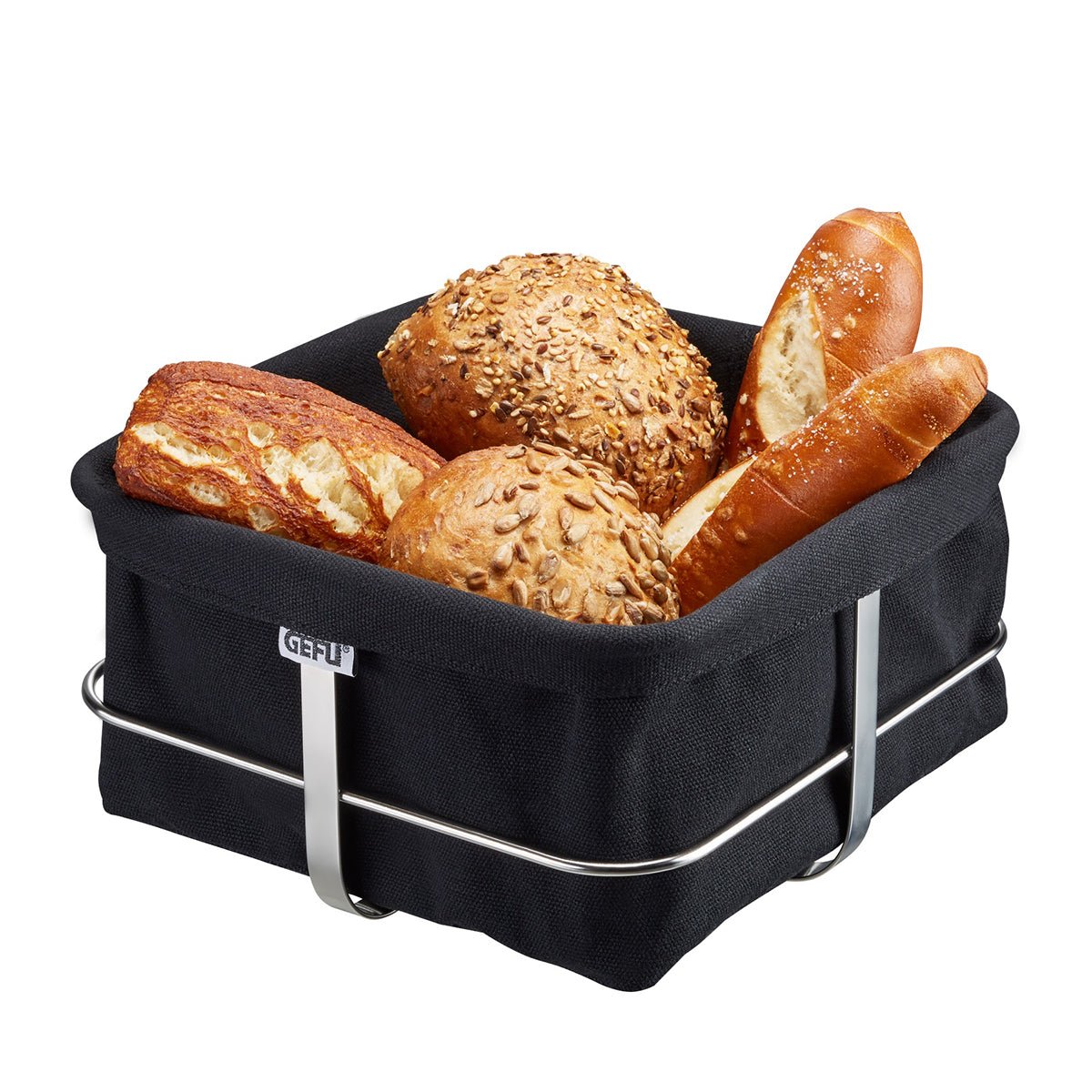 GE33670 - GEFU 'Brotkorb BRUNCH, eckig, schwarz - Servieren/Anrichten'