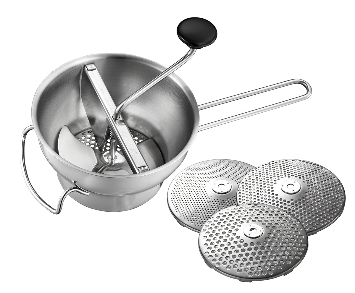 GE89210 - GEFU 'Passiergerät FLOTTE LOTTE® inkl. 3 Lochscheiben (1 mm, 3 mm und 5 mm)'