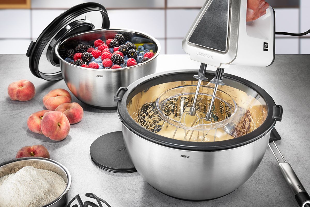 GEF - 35055 - GEFU 'Schüssel - Set mit Spritzschutzdeckel MUOVO, 2 Stück'