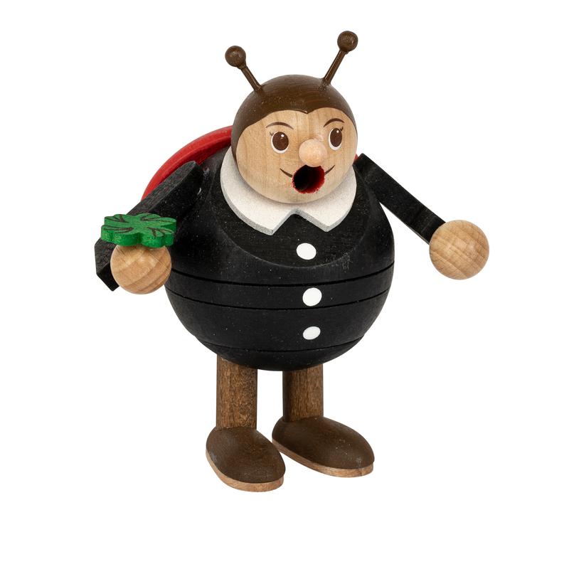 RGL - 26714 - Glässer Volkskunst 'Minikugelrauchfigur Marienkäfer' 9cm