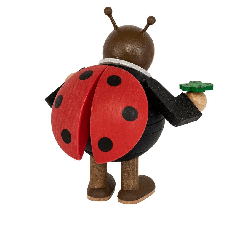 RGL - 26714 - Glässer Volkskunst 'Minikugelrauchfigur Marienkäfer' 9cm