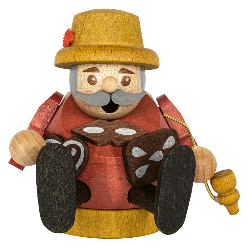 RGL - 26703 - Glässer Volkskunst 'Minikugelrauchmann Pfefferkuchenverkäufer' 8cm