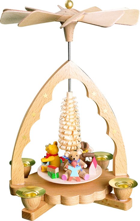 RGL - 16340 - Glässer Volkskunst 'Pyramide Bärenkinder' 19cm