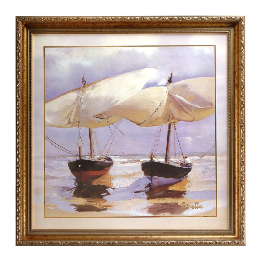 Goebel Artis Orbis Joaquin Sorolla Wandbild 'Beached Boats 56,5x56,5' 2023-67018111