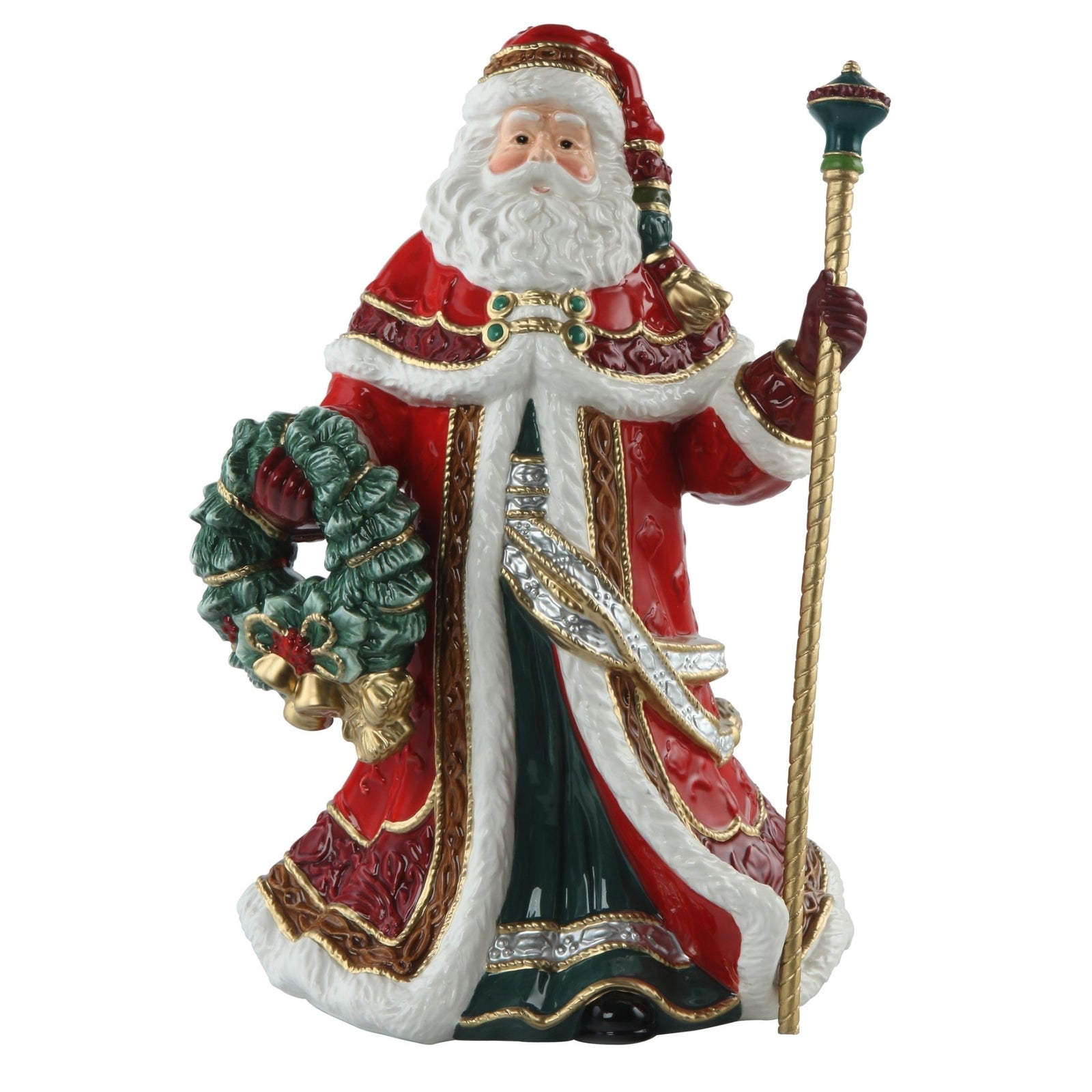 51001711 - Goebel Fitz and Floyd Santa mit Kranz und Stab 2024