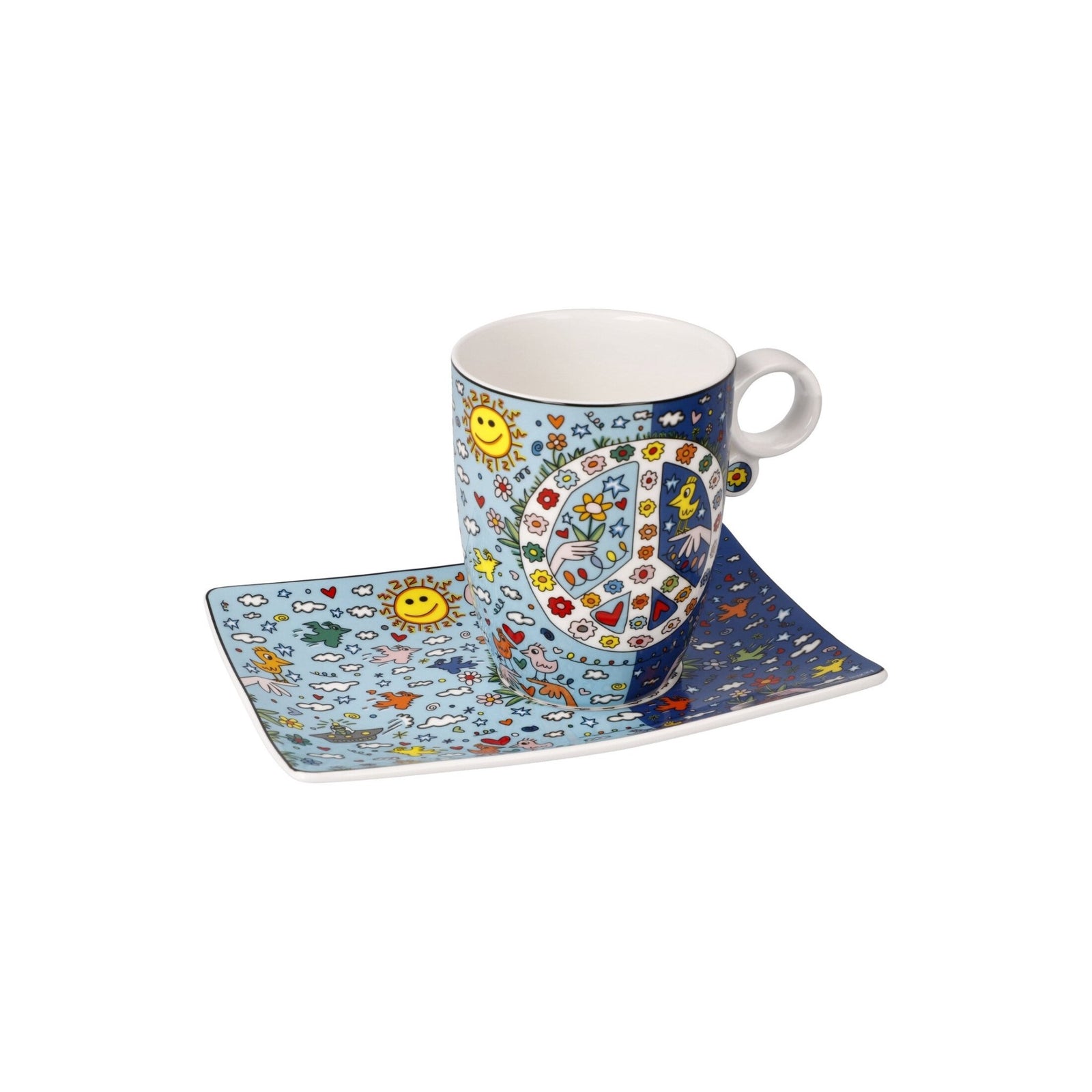 26102801 - Goebel Pop Art James Rizzi Künstlertasse 'Give Peace a Chance' 2023