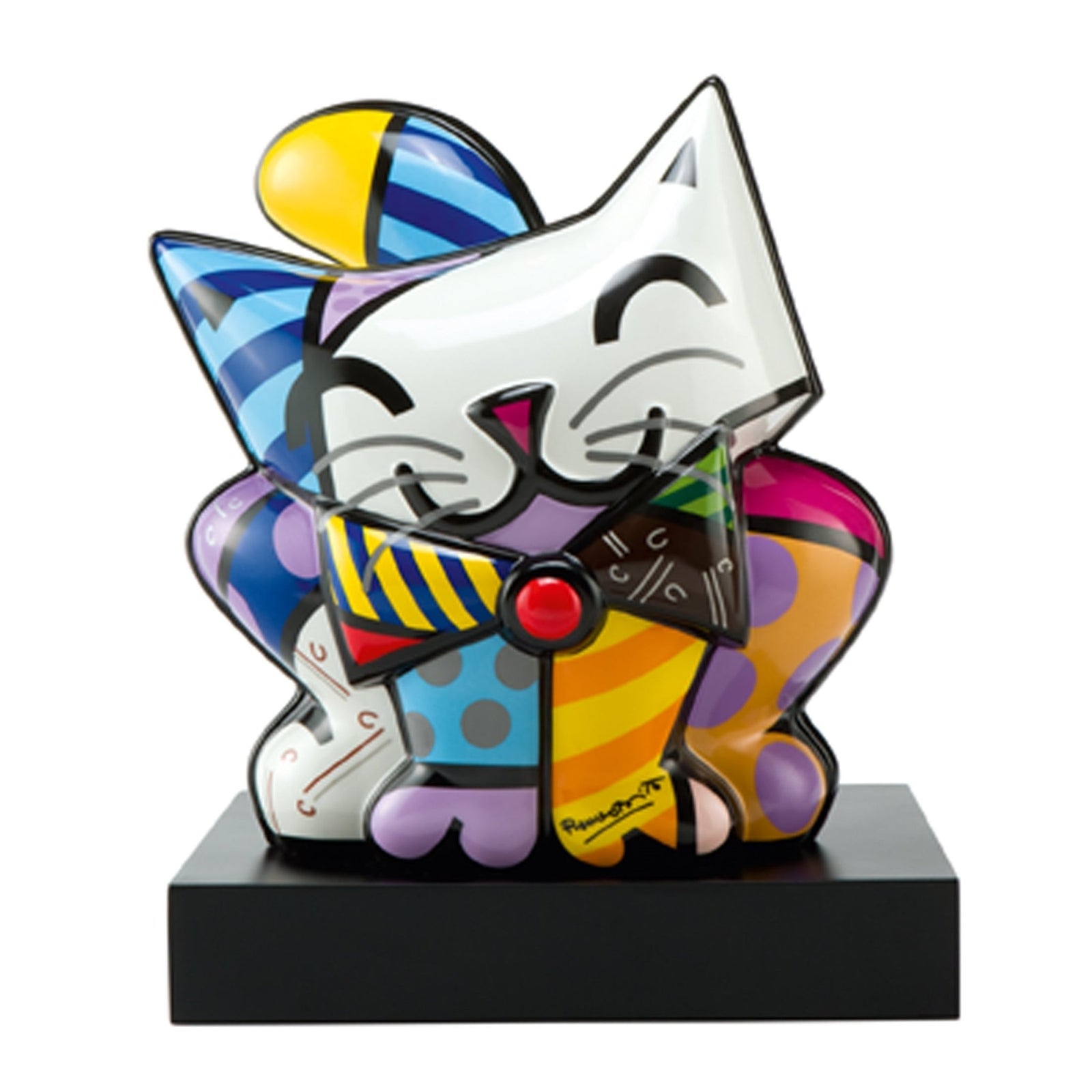 66451030 - Goebel Pop Art Romero Britto 'Blue Cat - Figur'