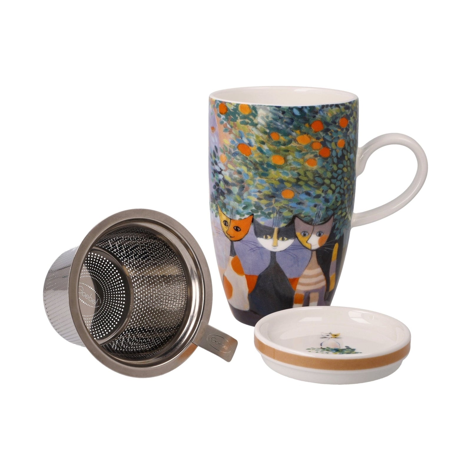 66861321 - Goebel Rosina Wachtmeister Wohnaccessoires Teetasse mit Deckel und Sieb 'Tempi felici' 2023