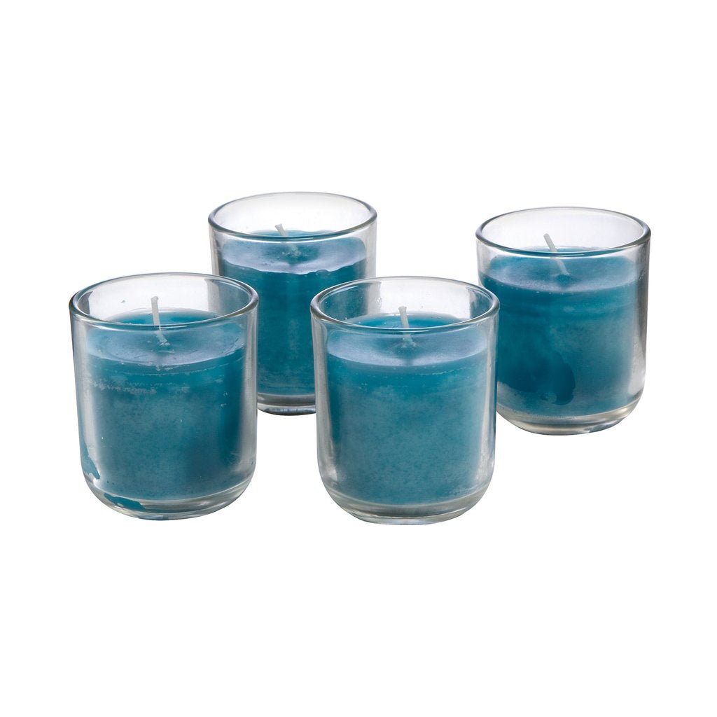 23 - 100 - 86 - 1 - Goebel Scandic Home »Teelichter Set 4 Stück ""Aurora Cyan"" Höhe: 6,5 cm «