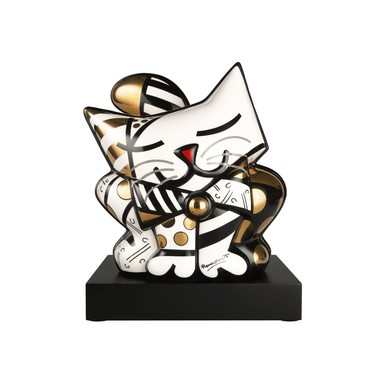 66453281 - Romero Britto - Golden Cat, Goebel, Figur, 2024
