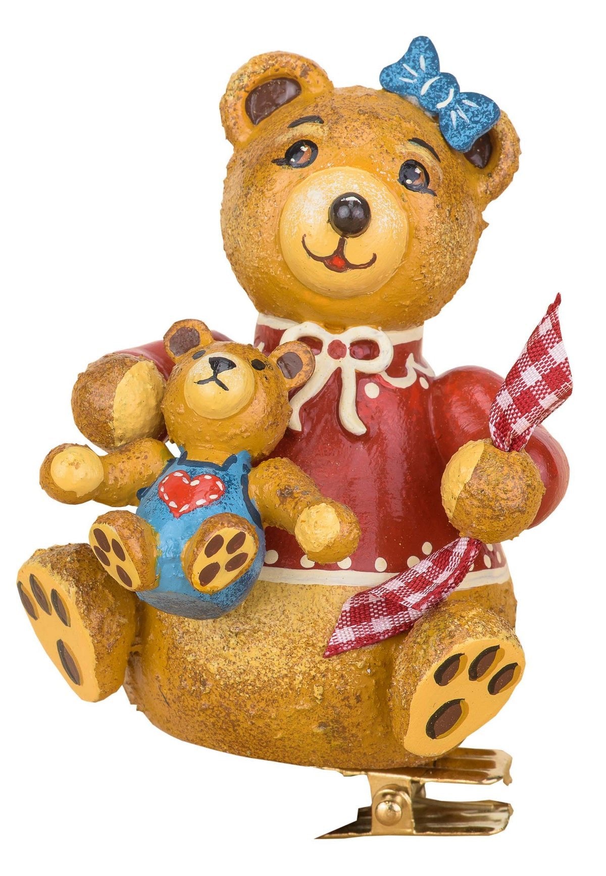 HUB - 150h0002 - Hubrig Volkskunst 'Baumclipser - Teddy Anni's Ollibär 8cm'