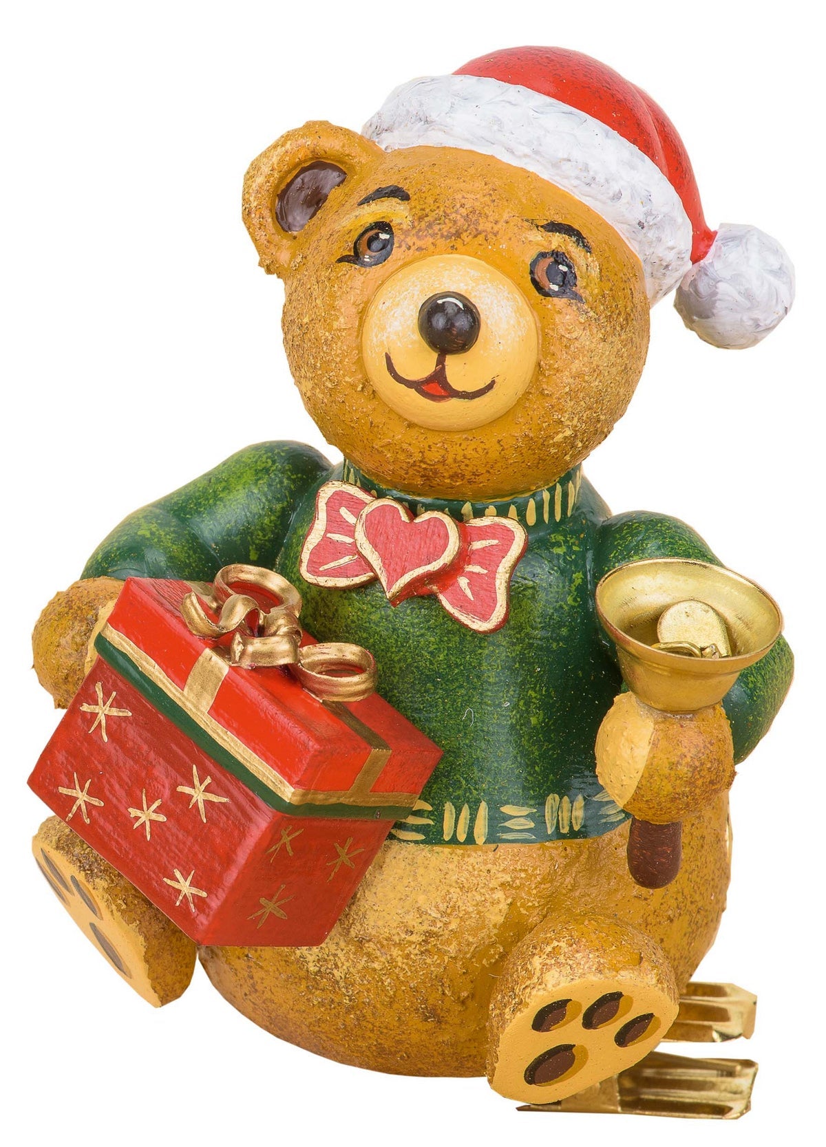 HUB - 150h0001 - Hubrig Volkskunst 'Baumclipser - Teddy Weihnachstbärli 8cm'