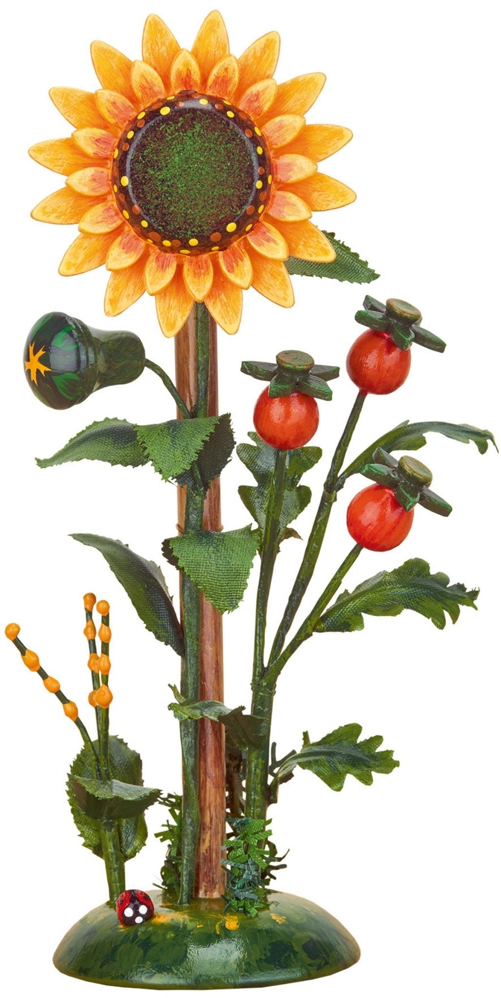 HUB - 307h0053 - Hubrig Volkskunst 'Blumeninsel Sonnenblume 14cm'