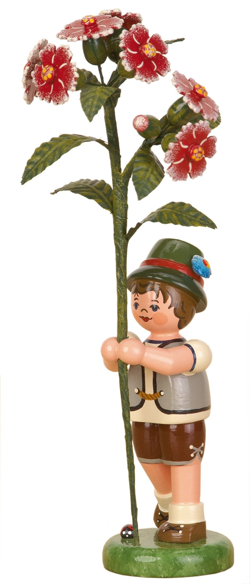 Hubrig Volkskunst 'Blumenkinder Junge - Buschnelke 17cm'-HUB-308h5002