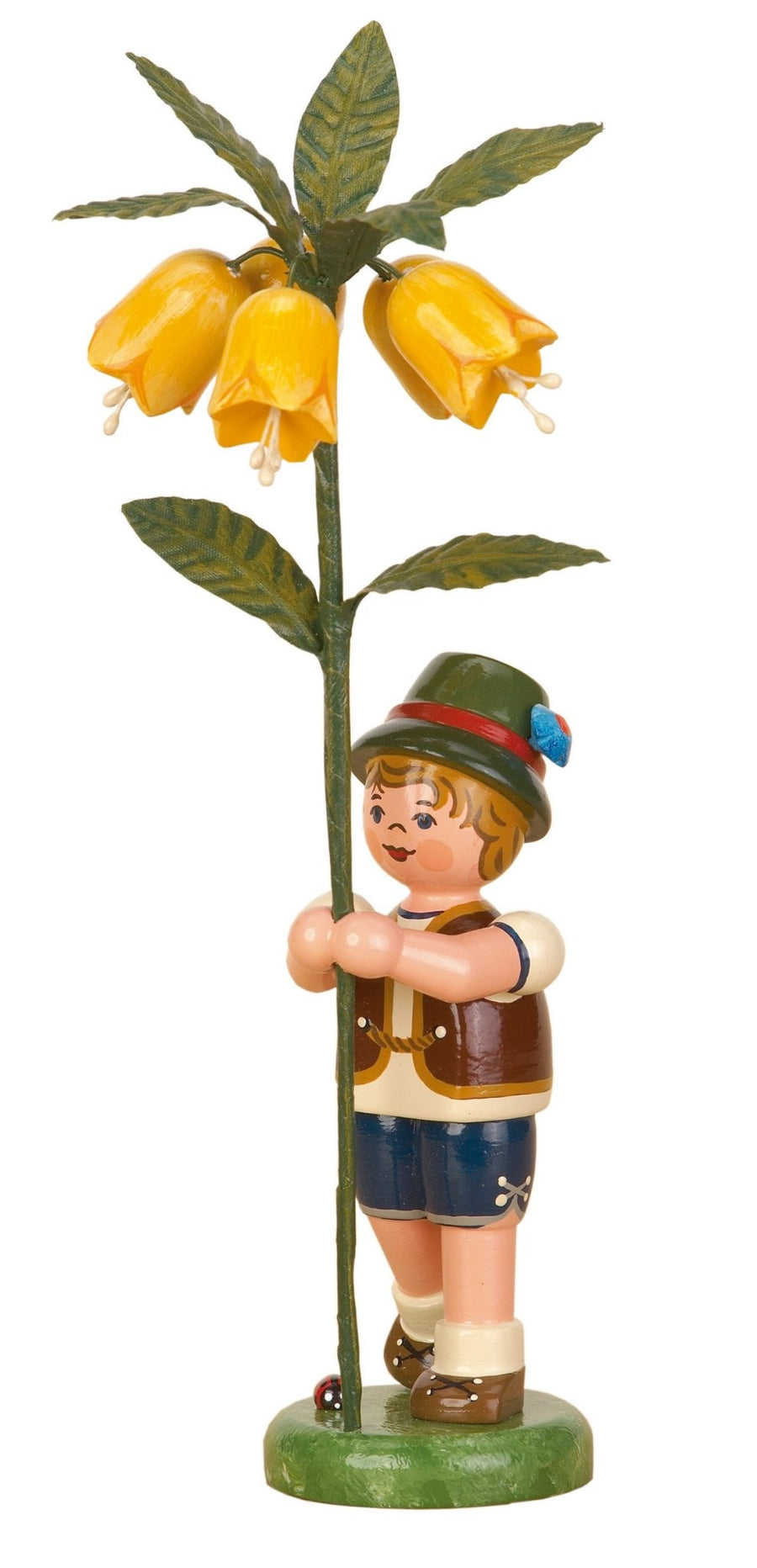 Hubrig Volkskunst 'Blumenkinder Junge - Kaiserkrone 17cm'-HUB-308h5001