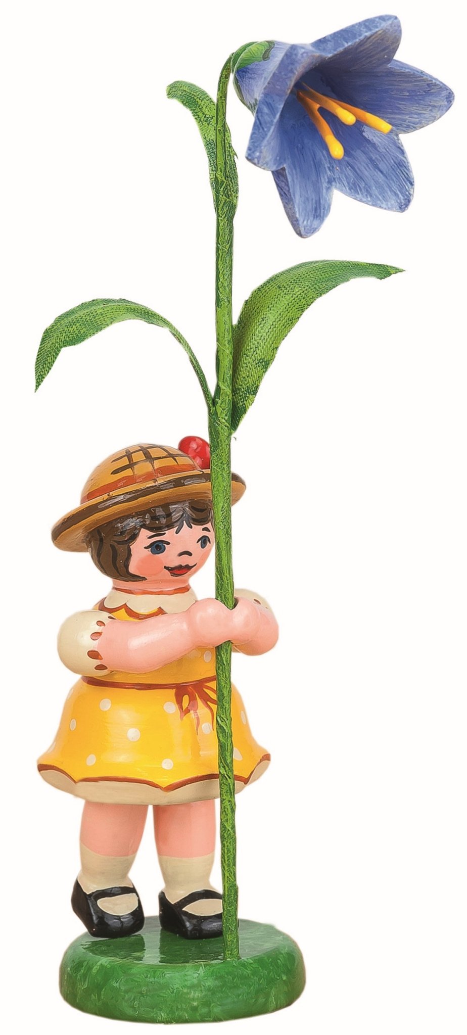 HUB - 307h0100 - Hubrig Volkskunst 'Blumenkinder Mädchen mit Blauglöckchen'