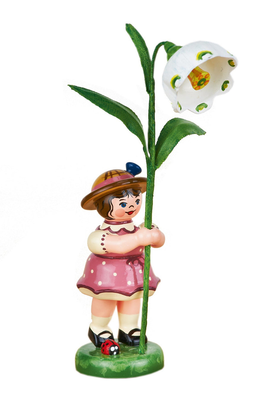 Hubrig Volkskunst 'Blumenkinder Mädchen mit Märzenbecher - 11cm'-HUB-307h0065