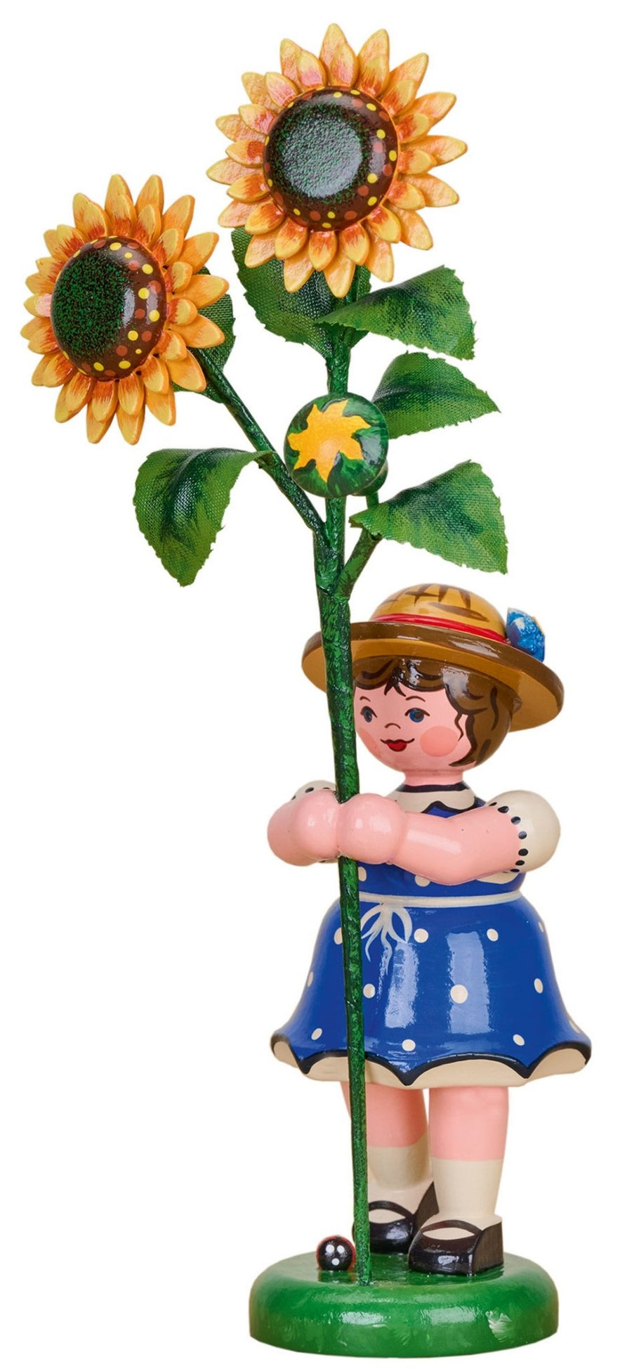 Hubrig Volkskunst 'Blumenkinder Mädchen - Sonnenblume 17cm' 2024-HUB-307h5005