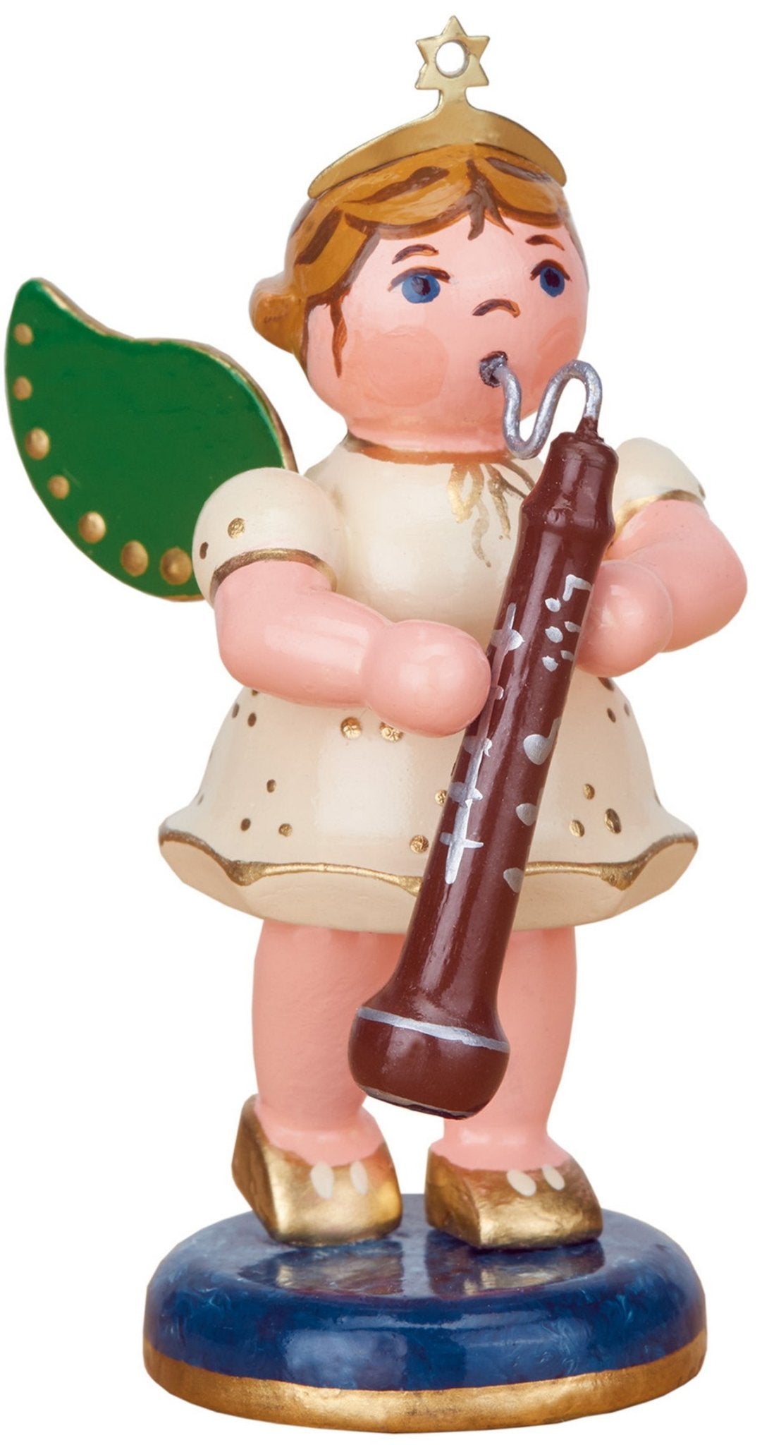HUB - 121h0044 - Hubrig Volkskunst 'Engel mit Altoboe 6,5cm'