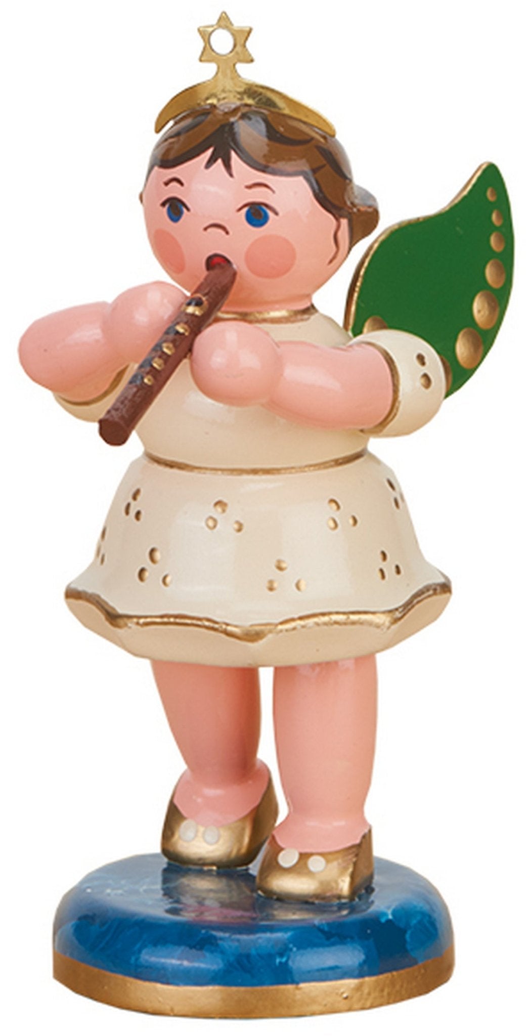 HUB - 121h0026 - Hubrig Volkskunst 'Engel mit Flöte 6,5cm'