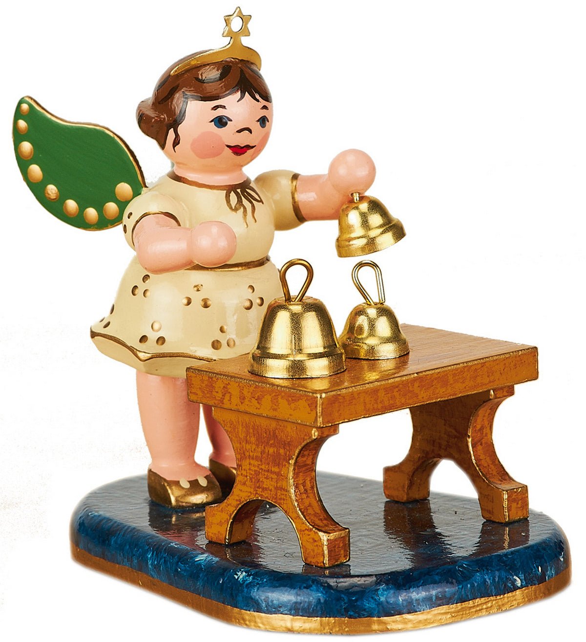 HUB - 121h0042 - Hubrig Volkskunst 'Engel mit Glockenspiel 6,5cm'