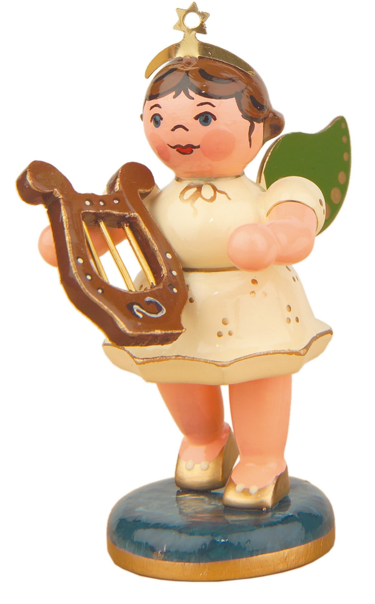 HUB - 121h0008 - Hubrig Volkskunst 'Engel mit Leier 6,5cm'